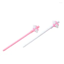 2pc Cute Pen Kawaii Cartoon Girl Pink Wings Love Neutral Candy Colour Wing Gel Pens Student School Supplies Stationery 0.5mm