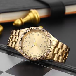 Fashion Waterproof Quartz Women Wristwatches Gold Diamond Business Watch Manufacturers Directly Supply Diamond Inlaid Watches AAA