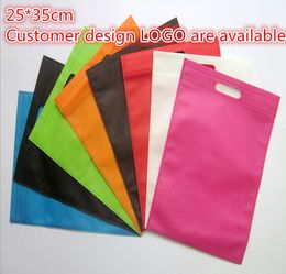 Shopping Bags 2535cm 10 pcslot custom packaging plastic bags for clothes solid tote 230506