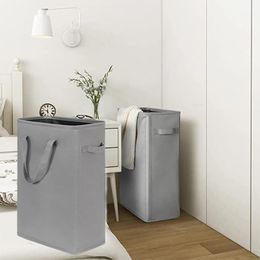 Organisation Oxford Laundry Basket Foldable Waterproof Dirty Clothes Hamper With Handles Slim Laundry Hamper Narrow Bathroom Laundry Baske