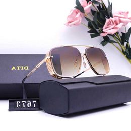 DITA European and American personality net Red Sunglasses Show oval Fashion Yuansu men women hip hop disco EZ1U