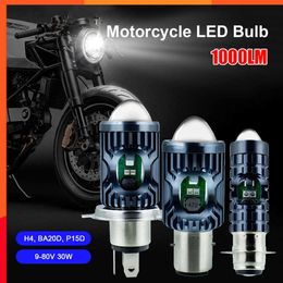 New Motorcycle Spotligh Motorcycle Equipments BA20D P15D LED Headlight Bulbs Lens Yellow Blue Red Hi Lo Lamp Headlight Lamp