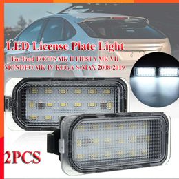 New 2pcs 12V LED Licence Number Plate Light 18 Leds White Signal Lamps No Error Trunk Lamp for Ford FOCUS MK II FIESTA MK VII MONDEO