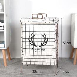 Organization Laundry Basket Dirty Cloth Hamper Large Capacity Nordic Minimalist Clothes Toy Storage Box with Lid Multifunctional Waterproof