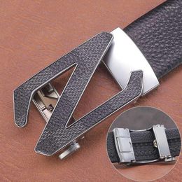 Belts High Quality Z Letter Automatic Buckle Men Luxury Strap Brand Designer Full Genuine Leather Fashion Casual Ceinture Homme