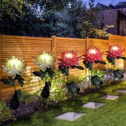 Wild Chrysanthemum Lights Courtyard Garden Landscape Solar LED Flower Light Lamp Outdoor Festival Fairy Tale Glowing