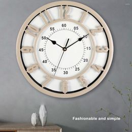 Wall Clocks 3D Large Retro Vintage Silent Metal Pointer Clock Round Watch Hollow Art Non-Ticking Classic Hanging Watches