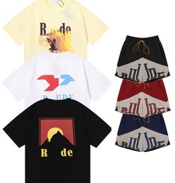 Männer T-Shirt Designer T-Shirts Frauen Kleidung Grafik T-Shirts Muster T-Shirt Kleidung High Street Baumwolle Hip Hop Einfache Buchstaben Retro Print Loose Racing
