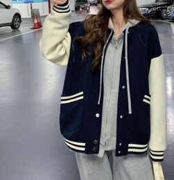 Women's Jackets 2023 Spring Autumn Jacket Women Kpop Baseball Uniform Fashion Harajuku Style Street Coat Clothes