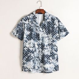 Designer Mens Fashion Geometric Print Bowling Shirt Hawaii Floral Casual Shirts Men Slim Fit Short Sleeve Variety M-XXXL