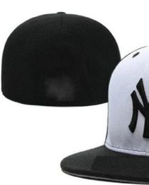 Ready Stock Wholesale High Quality Men's New York Sport Team Fitted Caps LA NY Flat Brim on Field Hats Full Closed Design Size 7- Size 8 Fitted Baseball Gorra Casquette A16