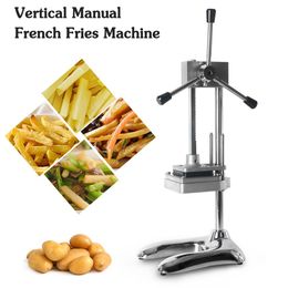 Processors Vertical Manual French Fries Cutter Machine Potato Slicer Chip Cutter With 3 Blades Vegetable Fruit Cutter Kitchen Tools