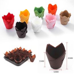 Gift Wrap 50Pcs Large Tulip Muffin Cases Cupcake/muffin Wraps Multiple Colours Wrapper Package Liner Baking Cup Box Party Supplies