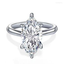 Cluster Rings 2023 Fine Jewellery 14k Gold GRA 3ct VVS1D Moissanite Jewellery Ring Engagement Wedding Diamond Custom