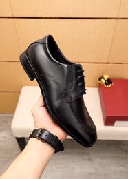 2023 Mens Dress Shoes Lace-up Oxfords Fashion Genuine Leather Men Brand Business Office Work Formal Designer Party Wedding Flats Size 38-45