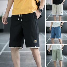 Men's Shorts Simple Short Pants Hong Kong Style Breathable Lightweight Gym Athletic Male Summer School Wear