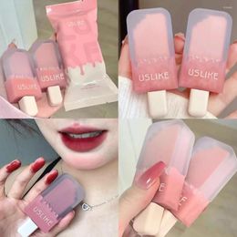 Lip Gloss 1pcs 8colors Ice Cream Glaze Matte Fog Velvet Lasting High Colour Lipstick Makeup Cosmetics For Women Gifts I6Q5