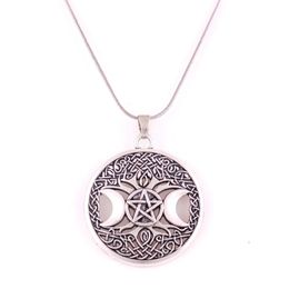 Pendant Necklaces Necklace For Unisex Star Between Two Moons And Tree Of Life Yggdrasil Pattern Religious Amulet Provide Drop