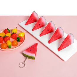 PVC Simulation Watermelon Slice Kawaii Simulation Fruit Keychain Food Play Hanging Decoration 1224252