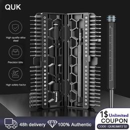 Schroevendraaier QUK 47 In 1 Screwdriver Set Precision Phillips Hex Screw Bits With Screw Driver Handle Combinational Kit Repair Disassembly Tool