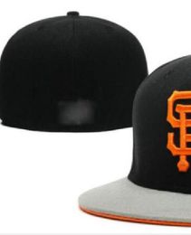 Ready Stock Wholesale High Quality Men's San Diego Sport Team Fitted Caps SF Flat Brim on Field Hats Full Closed Design Size 7- Size 8 Fitted Baseball Gorra Casquette A2