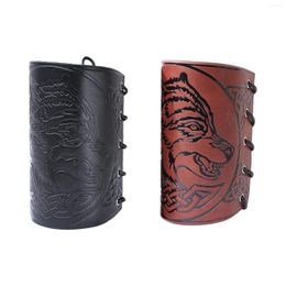 Bangle Punk Bracelet Wolf Wrist Guard Adjustable Wristband Cuff Bracers Arm For Party Cosplay Larp