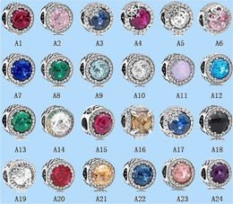 925 silver beads charms fit pandora charm Colour love opal bracelet beads DIY Fit Original European Charm Bracelet Fashion