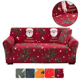 Chair Covers Christmas Sofa Cover Santa Claus Elk Couch For All-inclusive Slipcover High Elastic Protector Halloween Decor