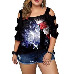 Shirt Women's Plus Size Ladder Cutout Colorful Floral Printed T 4XL 5XL 6XL Oversized Loose Tunic Tops Sexy High Street Summer Outfi