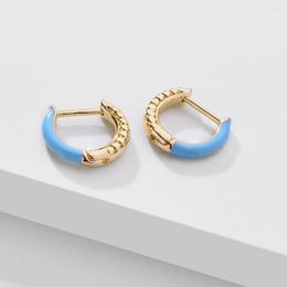 Hoop Earrings CHIAO Women Fashion Jewellery Minimal Enamelled Huggies Hoops