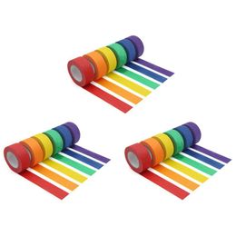 Stickers Coloured Masking Tape Coloured Painters Tape 18 Different Colour Rolls Masking Tape 1 Inch X 13 Yards (2.4Cm X 12M)
