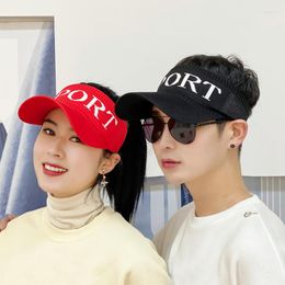 Wide Brim Hats Fashion Sunscreen Sports Hat Women Summer Korean Visor Sunshade Big Edge Baseball Empty Top Sunhat