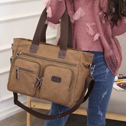 Briefcases Men Canvas Briefcase Travel Bags Suitcase Classic Messenger Shoulder Tote Handbag Big Casual Business Laptop XA506F 230506