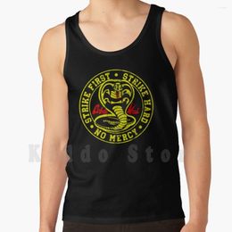 Men's Tank Tops Strike First Hard No Mercy Kai Vest Sleeveless Karate Kid Miyagi 80S Martial Arts