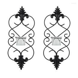Candle Holders Home Decor Holder Wrought Iron Foldable Anti Rust For Living Room El Wedding Bedroom