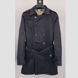 2023 Мужская и женская ветрозащитная куртка с длинным рукавом и воротником-тренчем, дизайнерское классическое пальто, осеннее и зимнее ветрозащитное пальто