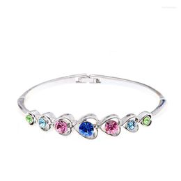 Bangle BN-00003 2023 In Multicolour Rhinestone For Women Bulk Items Wholesale Silver Plated Jewellery Personalized Gifts