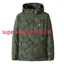 Men's Down Fashion Men Autumn Winter Camouflage Thickening Warm Thin Cotton Padded Jacket Extra Large Casual Loose Plus Size L-7XL 8XL