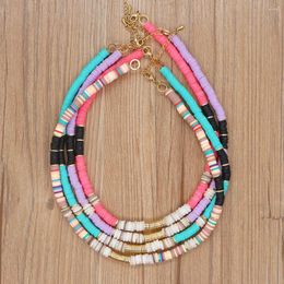 Choker YASTYT Polymer Heishi Beads Necklace Jewelry Shell Disc Necklaces For Women Fashion Multicolor Beaded Jewellery