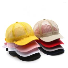 Ball Caps Fashion Net Cap Outdoor Sports Spring And Summer Sunscreen Breathable Sun Hat Korean Style Simple Street Short Eave Baseball