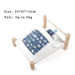 Mats Wooden Pet Bed Puppy Small Medium Dog Kennel Cat Soft House Dog Warm Deep Sleeping Bag Cushion Cotton Mat Pet Supplies