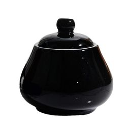 Products Simple European black glaze bright ceramic pot Northern European style simple pot Pet ashes box souvenir