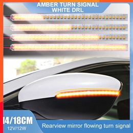 New 12V Car Rearview Mirror Indicator Lamp DRL Streamer Strip Flowing Turn Signal Lamp LED Car Light Source Turn Signals For Cars