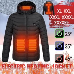 Men's Jackets Sale Usb Electric Heated Coat Jacket Hooded Heating Vest Winter Thermal Warmer Men Smart Down Padded JacketMen's