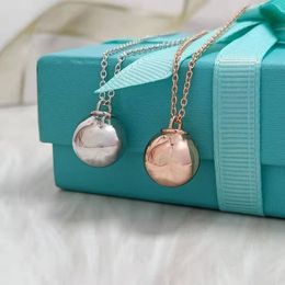 scheggia in oro rosa collane a catena a sfera grande per ragazze donne amanti della figlia mamma set di gioielli firmati diamante unisex Regali di nozze per feste Compleanno Fidanzamento cool