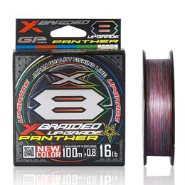 Braid Line YGK PANTHER X8 Upgrade XBraid Fishing Super Strong 8 Strands Multifilament PE line Lure multiy Colour 230508