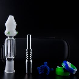 Chinafairprice CSYC NC022 Dab Rig Smoking Pipe Spill-proof Glass Water Bong Bag Set 10mm 14mm Quartz Ceramic Nail Clip Dabber Tool Silicon Jar Colored Mouth Bubbler