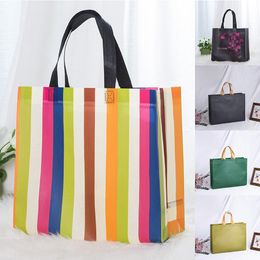 Storage Bags 1 Pcs Non Woven Shopping Bag Simplicity Mulit Colors Portable Reusable Supermarket Eco-Friendly