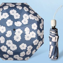 Umbrellas Umbrella Automatic Female Women For Girls Gift The Sun Mini Kawaii Protection Folding Small Rain Cute Windproof UV 230508