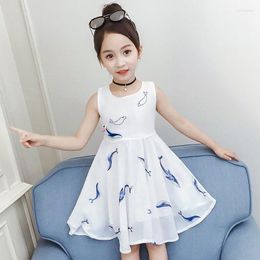 Girl Dresses Summer Party Dress For Fashion Little Fashiona Chiffon Child Princess Cool Breathable Kid Clothes 12 Years Old